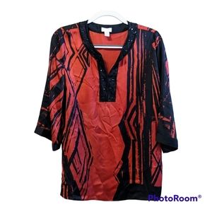 Chico's Sequin Trim Blouse sz. 4